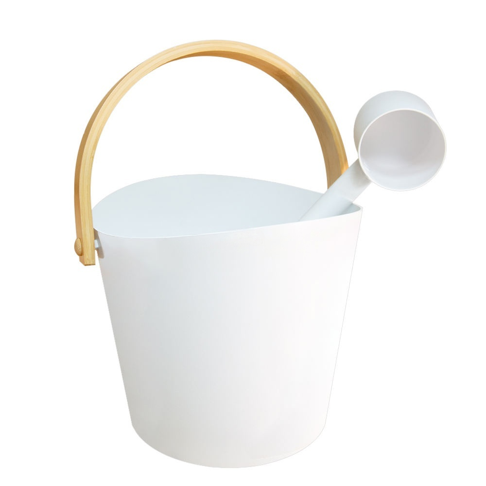 Sauna Bucket with Ladle Sauna Accessories Kit for SPA Bath Steam Saunas Room White with Handle|Home & Garden | Yard, Garden & Outdoor Living | Pools & Spas | Saunas