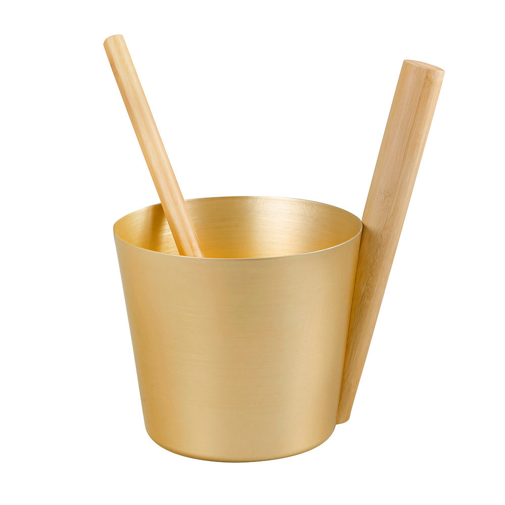 Sauna Bucket & Ladle Set - ALUMINUM (Copper, Color)