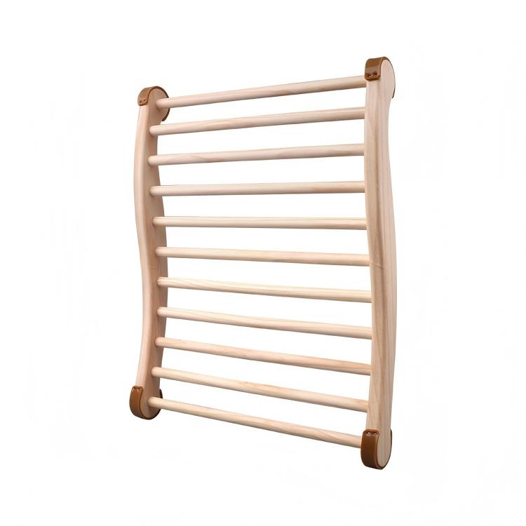 Sauna Backrest Sauna Accessories Wooden Slip-Resistant Non-Toxic Comfortable S-Shape Design Sauna Chair with Back, Sauna Accessories for Any Barrel or Infrared Sauna