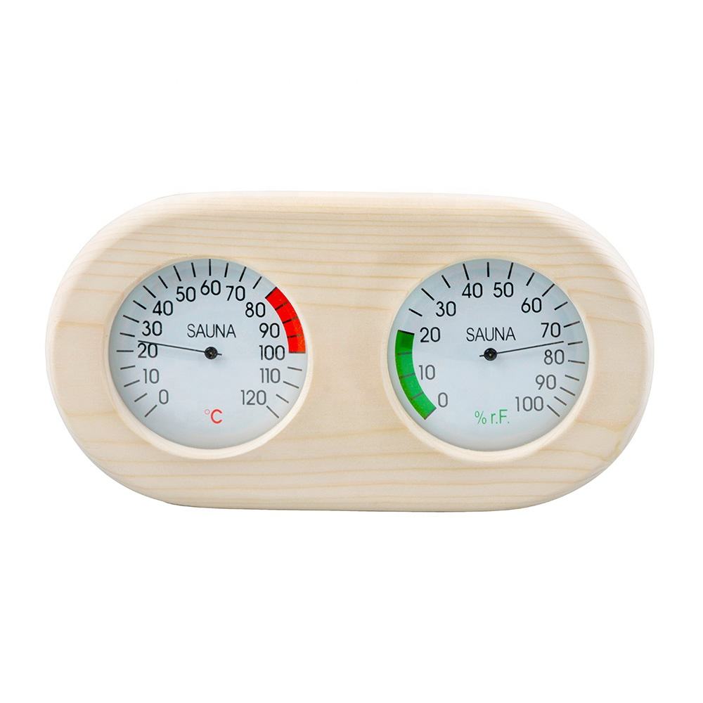 Sauna Thermometer Hygrometer [2-In-1 Function] Precise Sauna Thermometer for Accurate Measurement of Temperature and Humidity - Sauna Hygrometer with Tempered Glass - Sauna Accessories