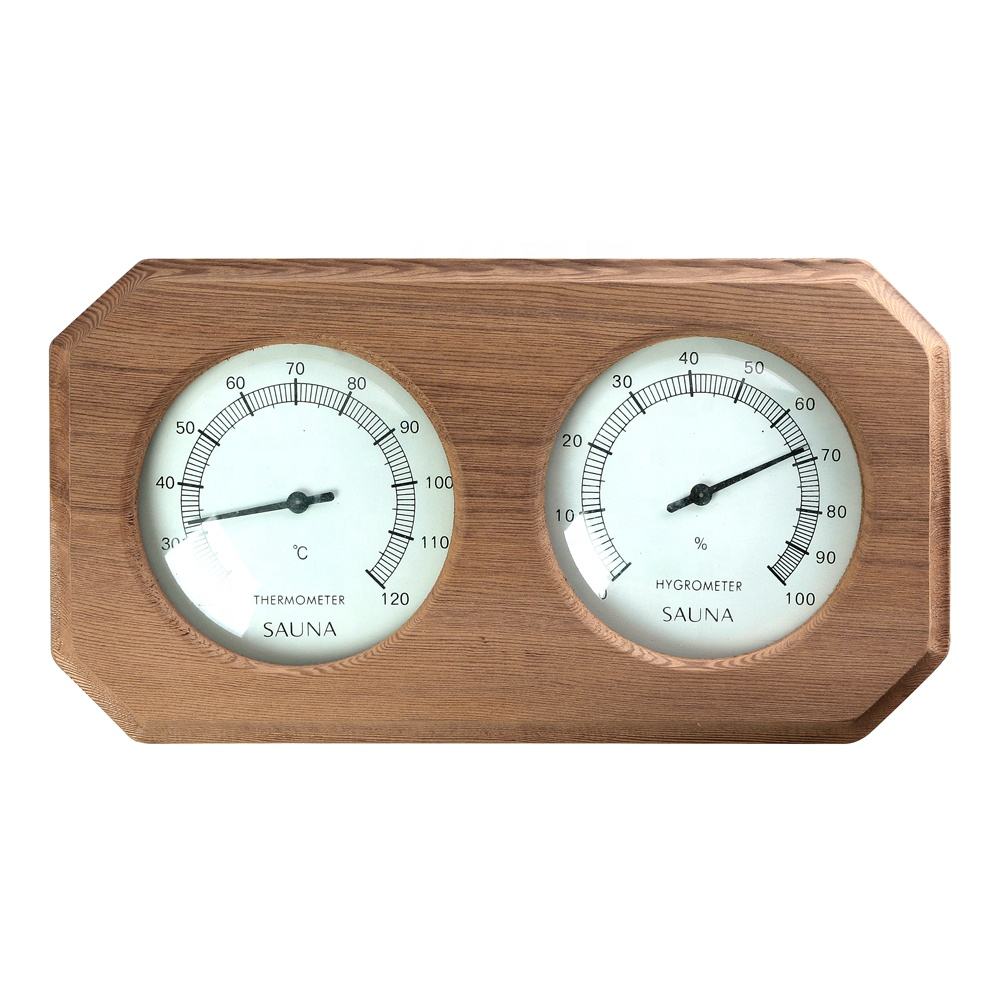 Sauna Thermometer and Hygrometer 2 in 1 - Fahrenheit & Celsius - Handmade from Red Cedar Wood