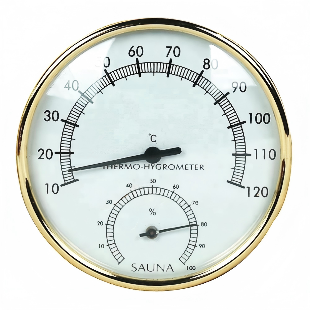 Indoor Hygrometer 2 in 1 Temperature Humidity Monitor Gauge for Home Sauna Room 10°C~120°C/0~100%