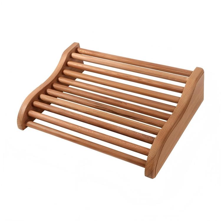 Curved Cedar Sauna Headrest,Modern Sauna Neck Rest for Infrared Saunas