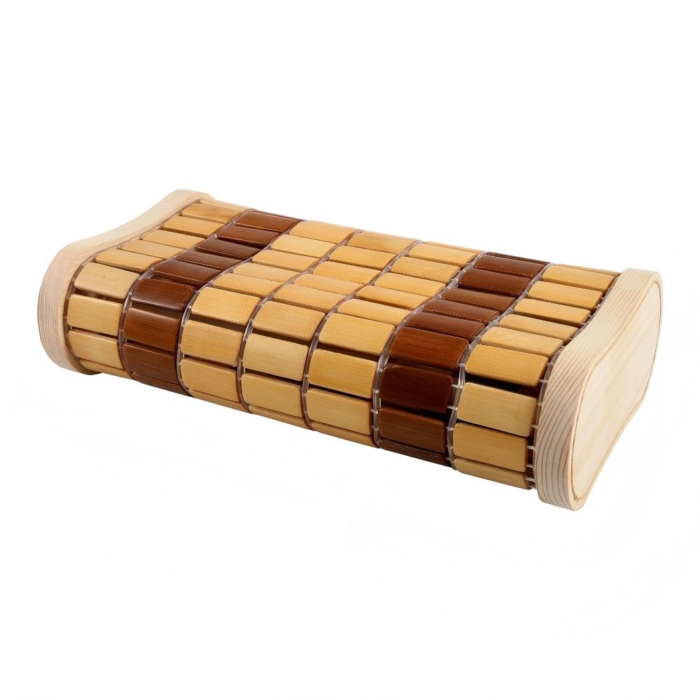 Bamboo Sauna Neck Rest - Wooden Wood Pillow for Relaxing Home Gym Saunas Spa Spas Steam Rooms - Sauna Accessory