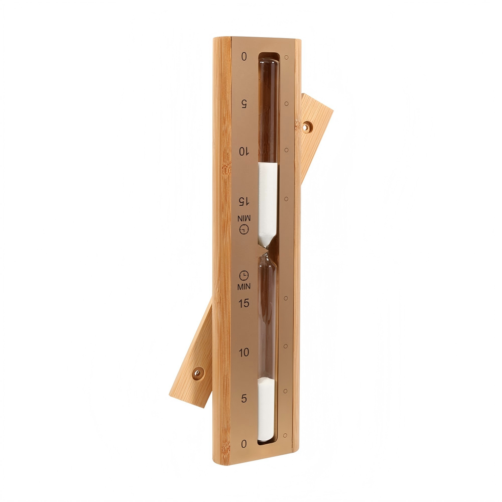 Classic 15-Minute Sauna Sand Timer | Wood and Colorful
