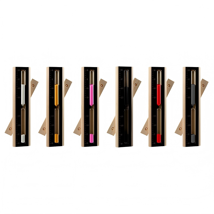 Classic 15-Minute Sauna Sand Timer | Wood and Black