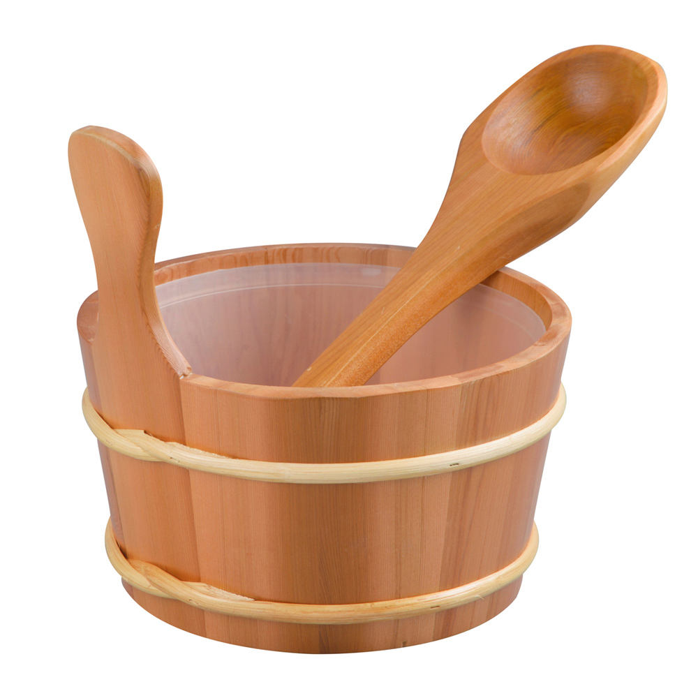 Handmade Cedar Wooden Hot Tub Barrel Sauna Natural Sauna Spa Accessory Bath Accessories Supplies