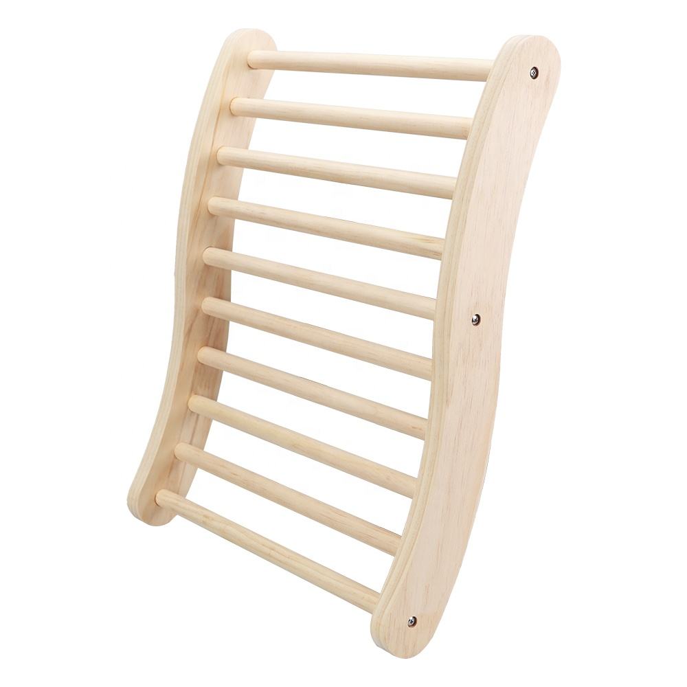 Sauna Backrest, Ergonomic Curved S-Shape Lumbar Support for Infrared & Steam Sauna, Heat-Resistant Wooden Back Cushion, Adjustable Wall-Mount for Spa & Sauna Room